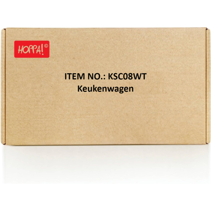 Hoppa! | 4-laags trolley | 40 x 13 x 86 cm | wit