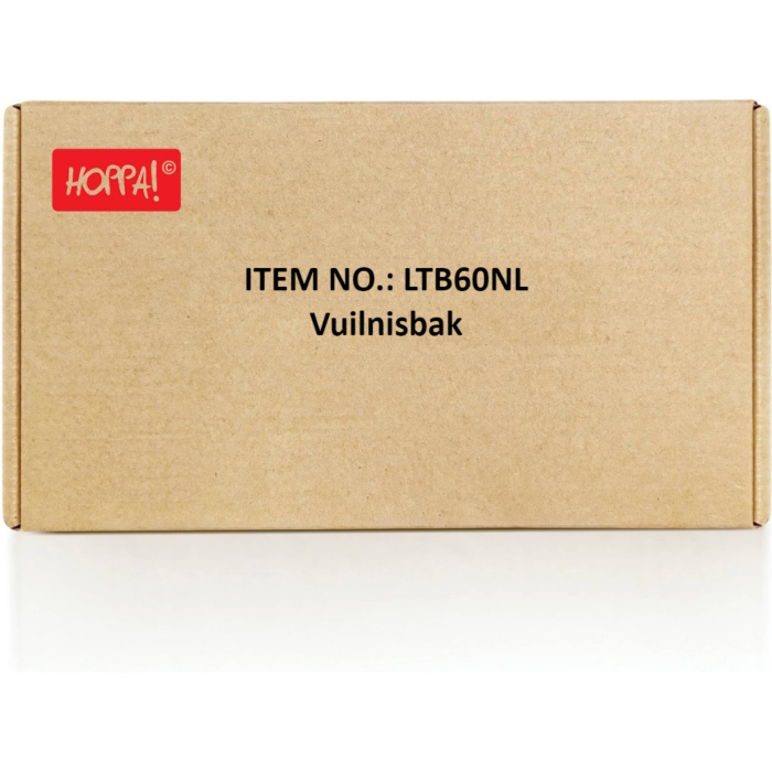 Hoppa! | Afvalbak | RVS - 60L - Grijs