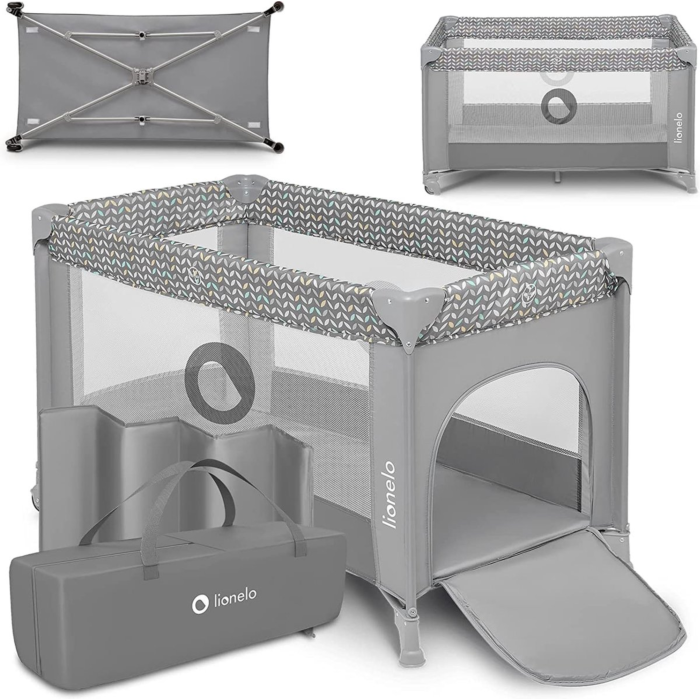 Lionelo Stefi - Meegroeibed - Campingbedje - 125x65cm - tot 15kg - Babyhuys.com