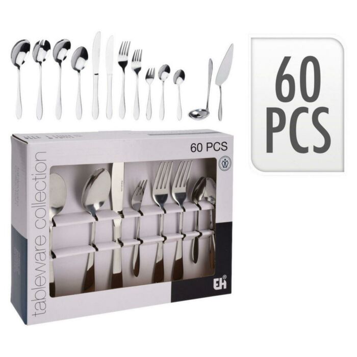 Excellent Houseware bestekset Tableware Collection zilver RVS 60 delig.