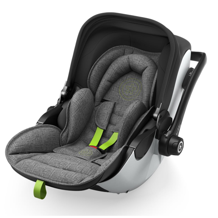 Kiddy Evoluna I-Size 2 Autostoel Stone Grey Flash Green