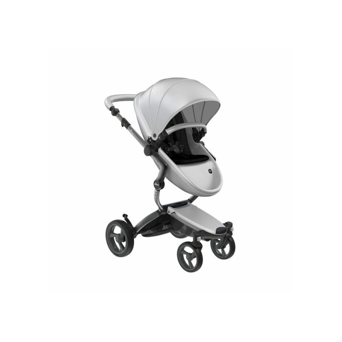 Mima Xari Kinderwagen Frame Graphite Grey Zitting Kap Argento Starter Pack Black