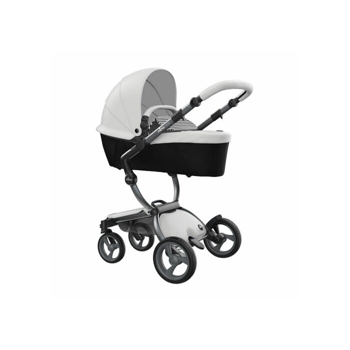 Mima Xari Kinderwagen | Frame - Graphite Grey | Zitting + Kap - Snow White | Starter Pack - Black & White