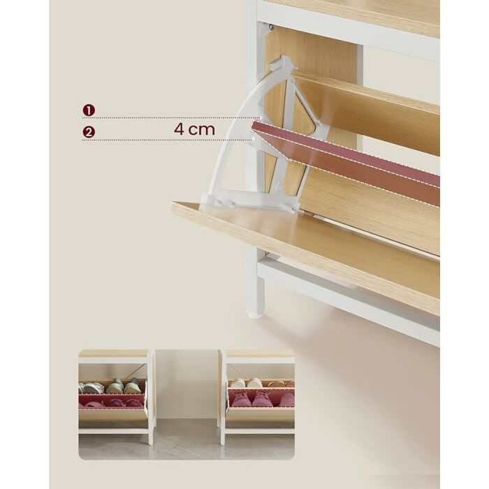 Hoppa! | Kapstok met Schoenenkast | Modern Design Eikenwit