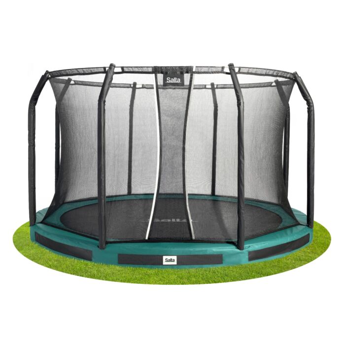 Salta Trampoline Premium Ground met Net - Green - 251 cm (5851G)