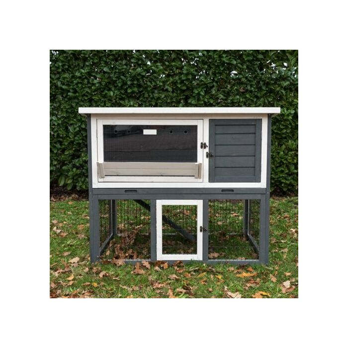 Lexie XL Premium | Konijnenhok | 122x76x100cm | Ruim met geïntegreerde hooiruif