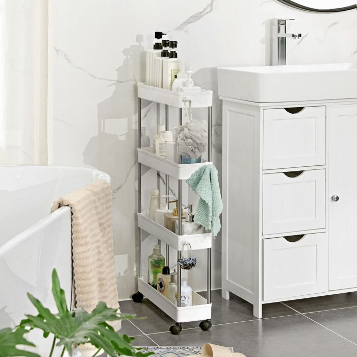 Hoppa! | 4-laags trolley | 40 x 13 x 86 cm | wit