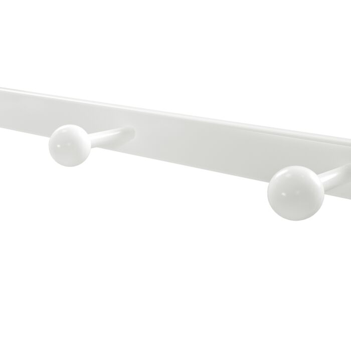 VASAGLE | Wandkapstok | Eiken + Wit | Modern Ontwerp met 5 Haken