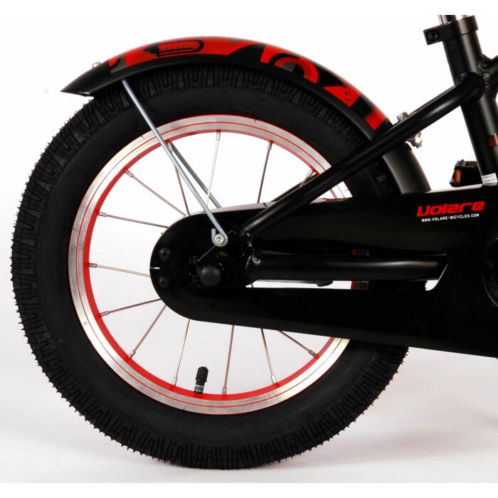 Volare Miracle Cruiser | Kinderfiets | 14 inch | Jongens | Mat Zwart