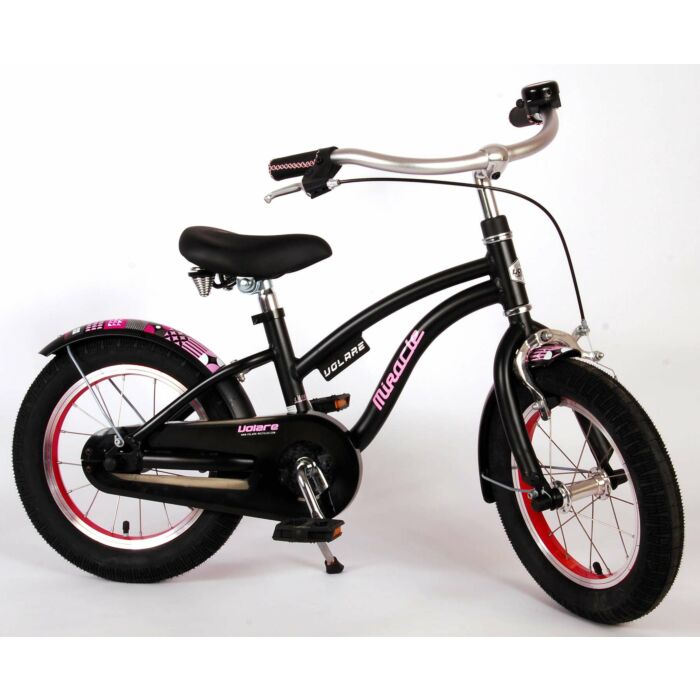 Volare Miracle | Kinderfiets | 14 inch | Meisjes | Mat Zwart