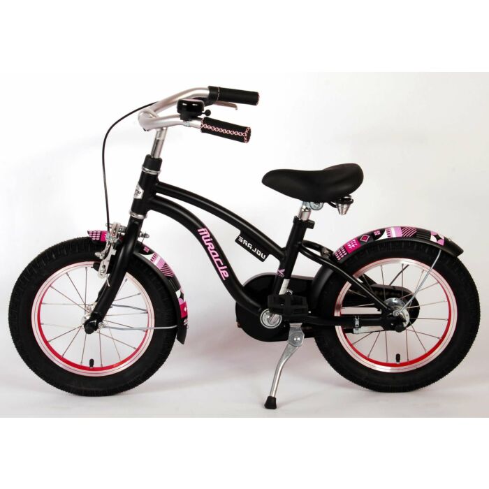 Volare Miracle | Kinderfiets | 14 inch | Meisjes | Mat Zwart