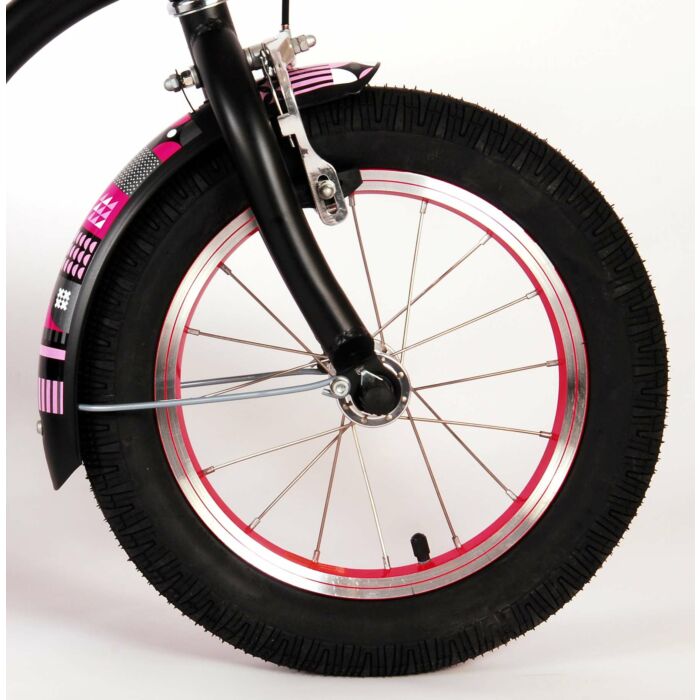 Volare Miracle | Kinderfiets | 14 inch | Meisjes | Mat Zwart