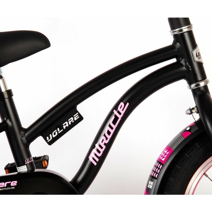 Volare Miracle | Kinderfiets | 14 inch | Meisjes | Mat Zwart