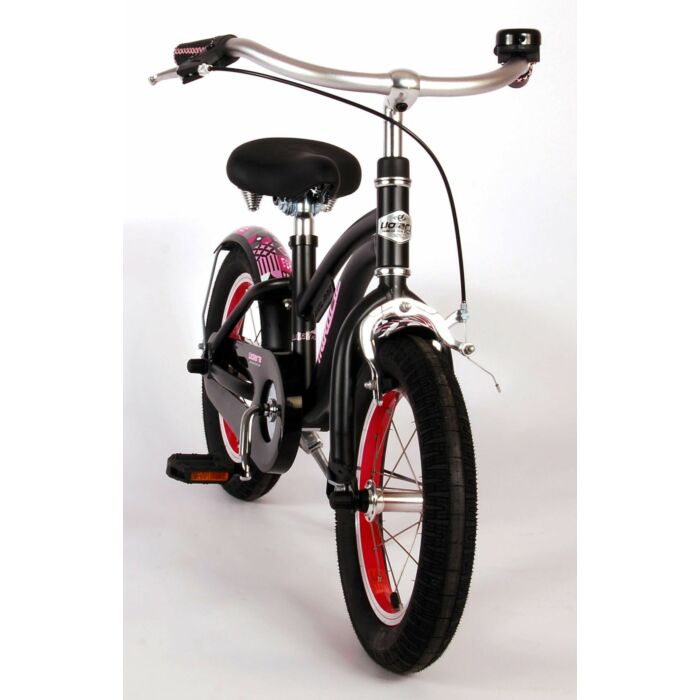 Volare Miracle | Kinderfiets | 14 inch | Meisjes | Mat Zwart