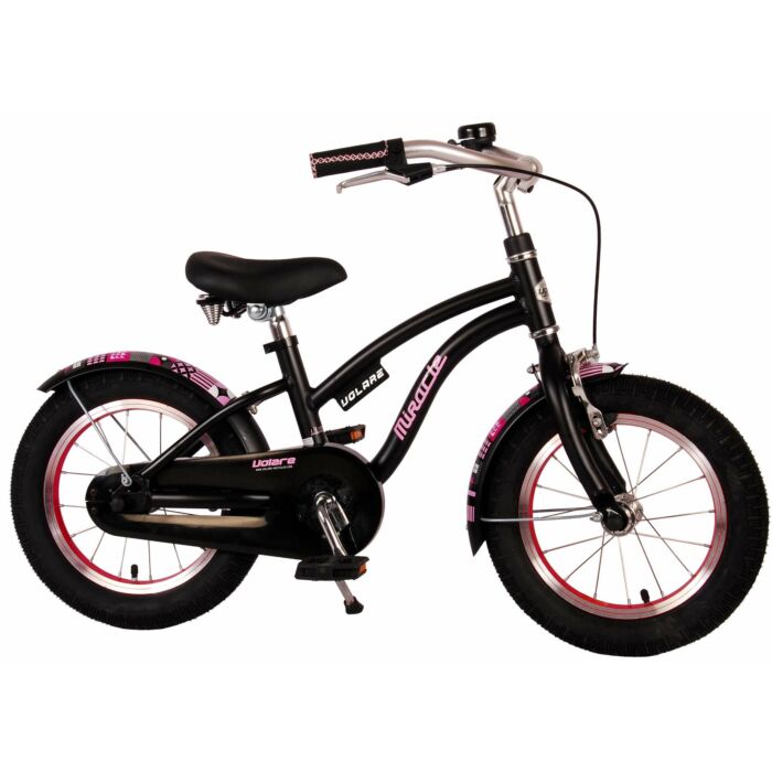 Volare Miracle | Kinderfiets | 14 inch | Meisjes | Mat Zwart