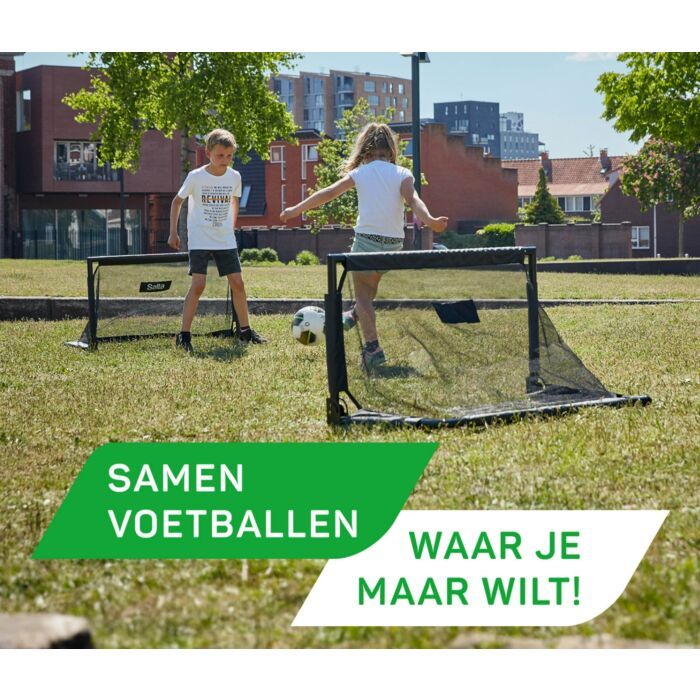 Salta Challenge Voetbaldoel 100x60x60cm | Inklapbaar | Set van 2