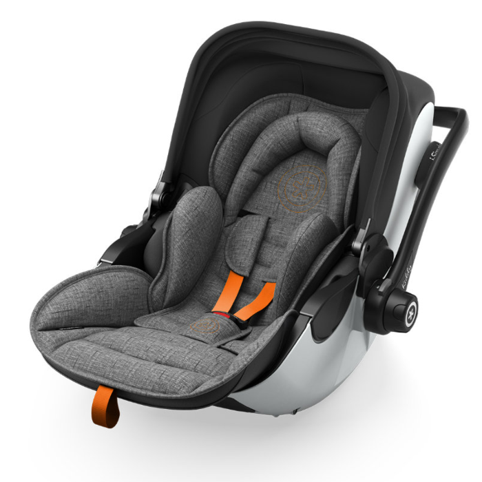 Kiddy Evoluna I-Size 2 Autostoel Grey Melange Safe Orange