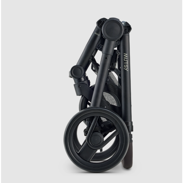Mutsy Evo kinderwagen met reiswieg | beton | zilverkleurig frame