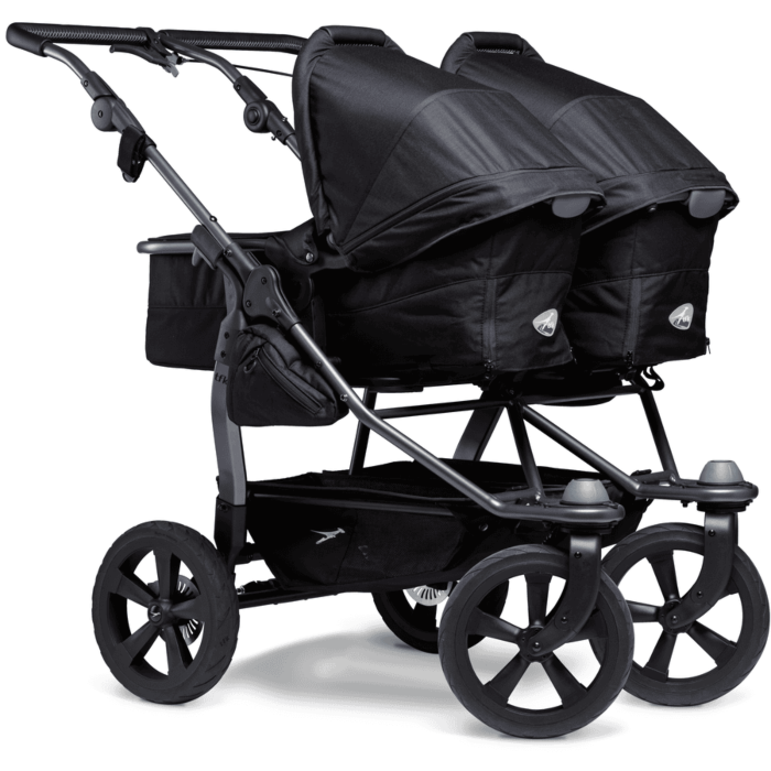 TFK Duo Ecco - Geschwister-Zwillingswagen - Schwarz - Babyhuy.com