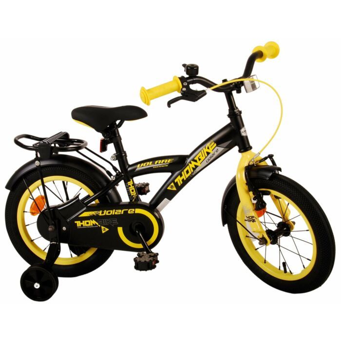 Volare | Thombike Kinderfiets | Jongens - 14 inch - Zwart Geel