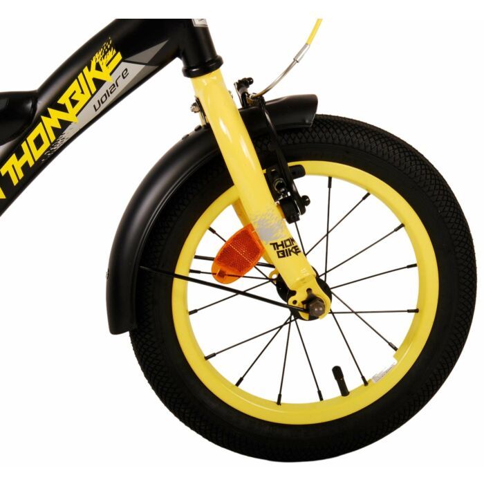 Volare | Thombike Kinderfiets | Jongens - 14 inch - Zwart Geel