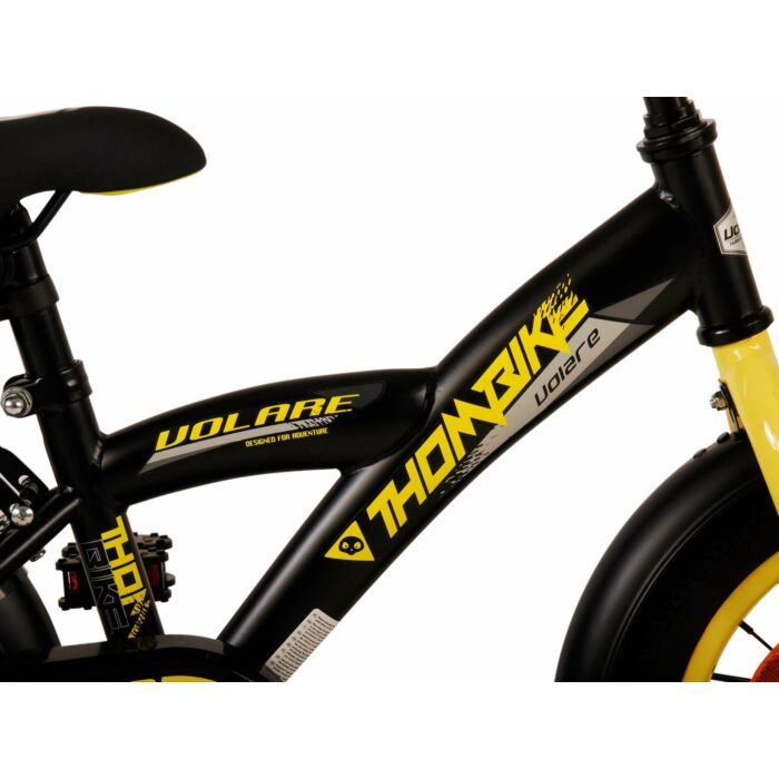 Volare | Thombike Kinderfiets | Jongens - 14 inch - Zwart Geel