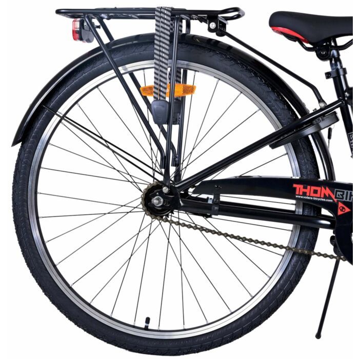 Volare Thombike 26-inch jongensfiets – zwart/rood