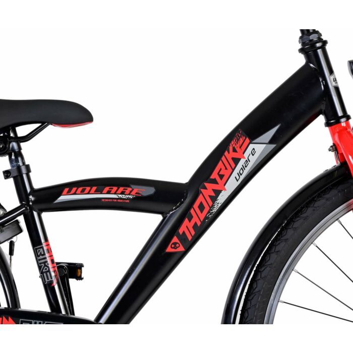 Volare Thombike 26-inch jongensfiets – zwart/rood