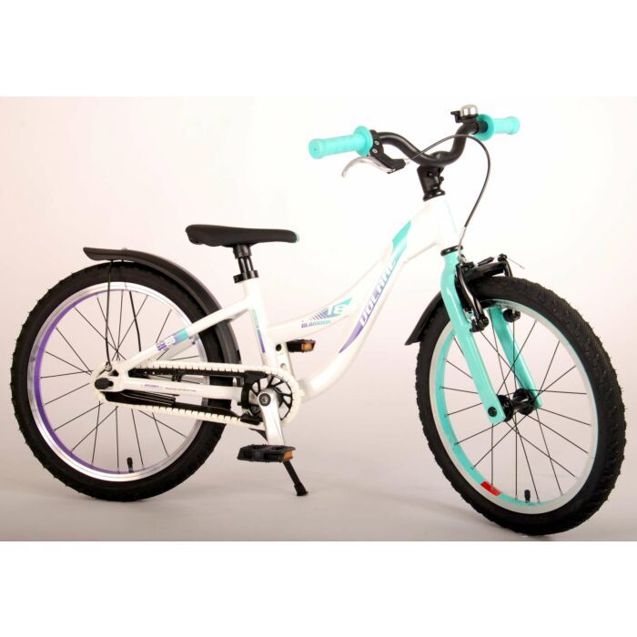 Volare Glamour | Kinderfiets | 18 inch | Meisjes | Wit/Mint Groen