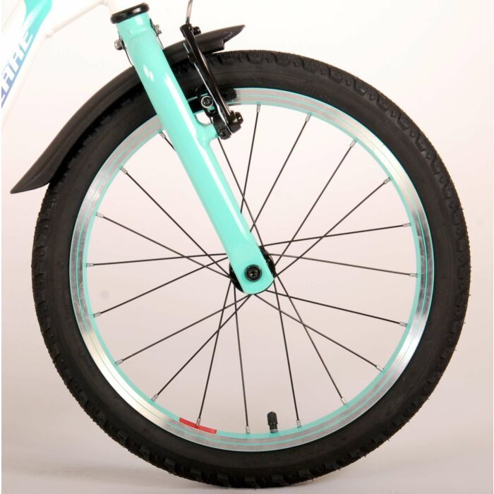 Volare Glamour | Kinderfiets | 18 inch | Meisjes | Wit/Mint Groen