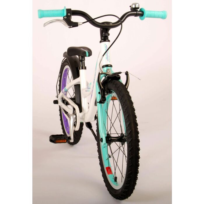 Volare Glamour | Kinderfiets | 18 inch | Meisjes | Wit/Mint Groen
