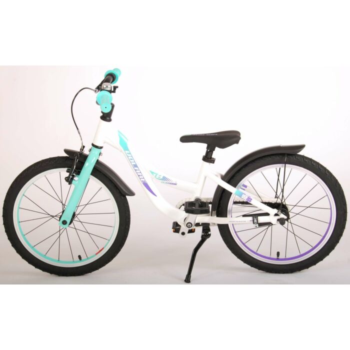 Volare Glamour | Kinderfiets | 18 inch | Meisjes | Wit/Mint Groen