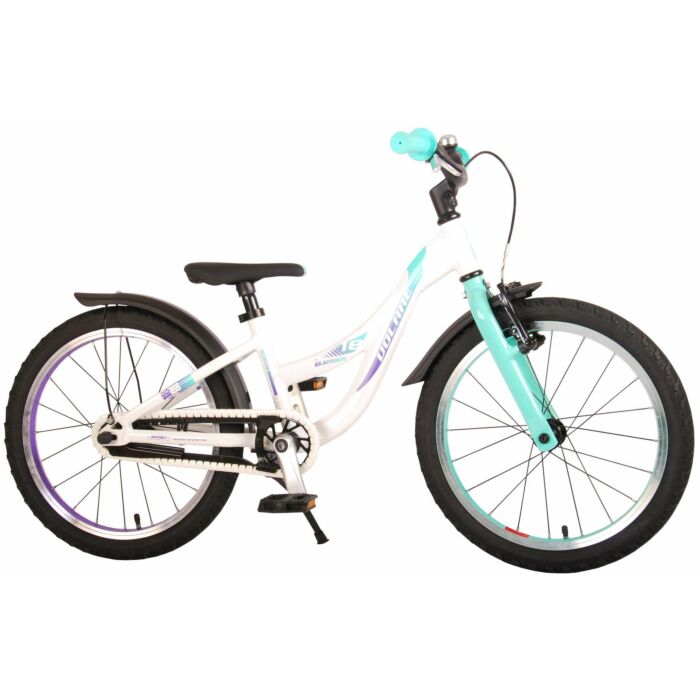 Volare Glamour | Kinderfiets | 18 inch | Meisjes | Wit/Mint Groen