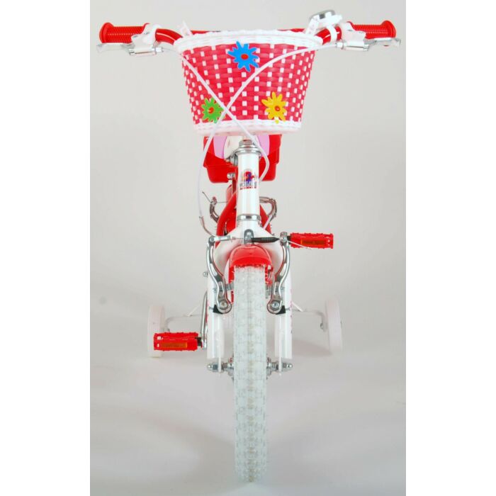 Volare Lovely Kinderfiets - Meisjes - 14 inch - Rood Wit - Twee Handremmen (2049)