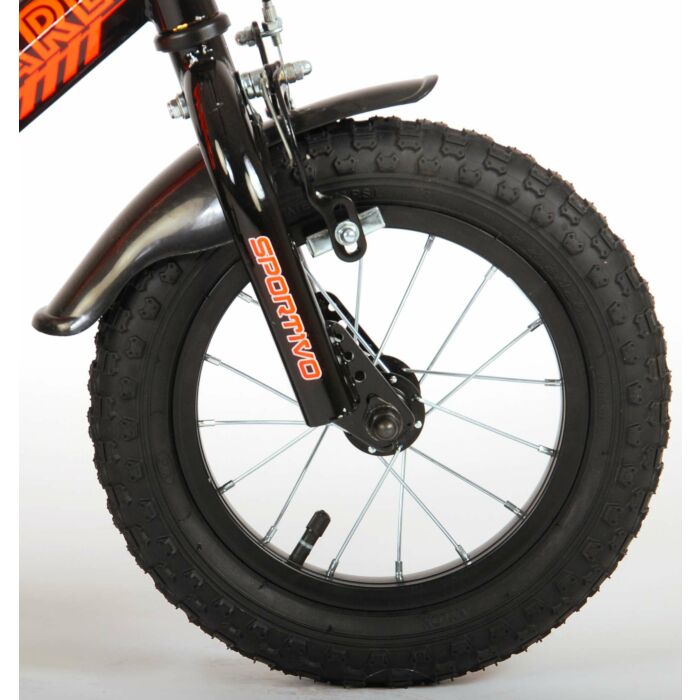 Volare Sportivo | Kinderfiets | 12 inch | Jongens | Neon Groen Zwart