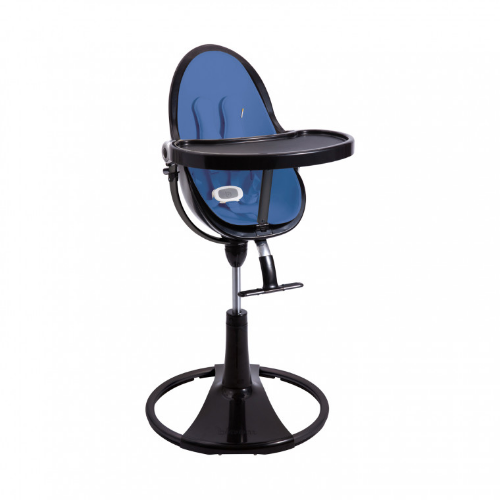 Bloom Fresco Kinderstoel | Frame Zwart | Starter Kit Riviera Blue
