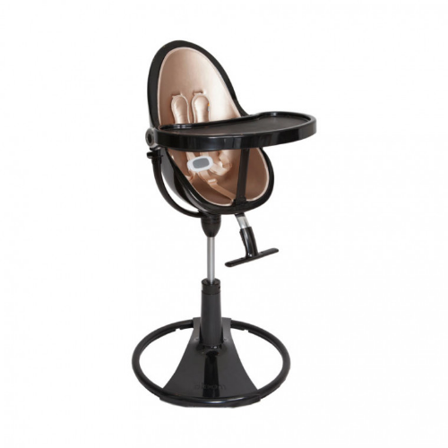 Bloom Fresco kinderstoel | Zwart frame | Roségouden starterskit