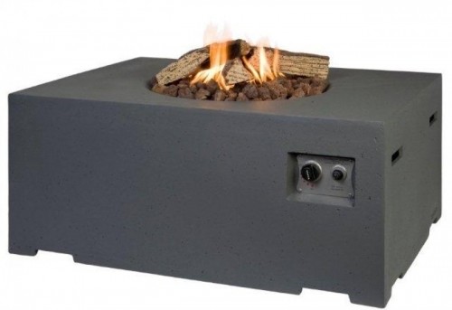 Happy Cocooning | Cocoon Table | Rechthoek Antraciet met RVS Brander