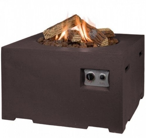 Happy Cocooning | Vierkante Tafel | Bruin | RVS-brander 19,5 kW