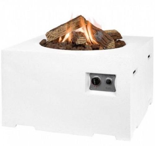 Happy Cocooning | Cocoon Table | Vierkant Wit | Gashaard met RVS-brander