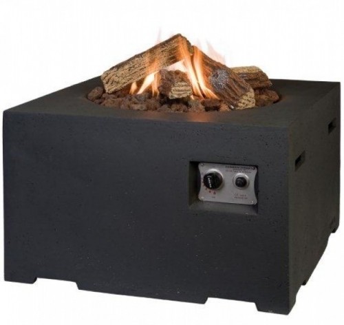 Happy Cocooning | Cocoon Table | vierkant zwart | RVS-brander 19,5 kW