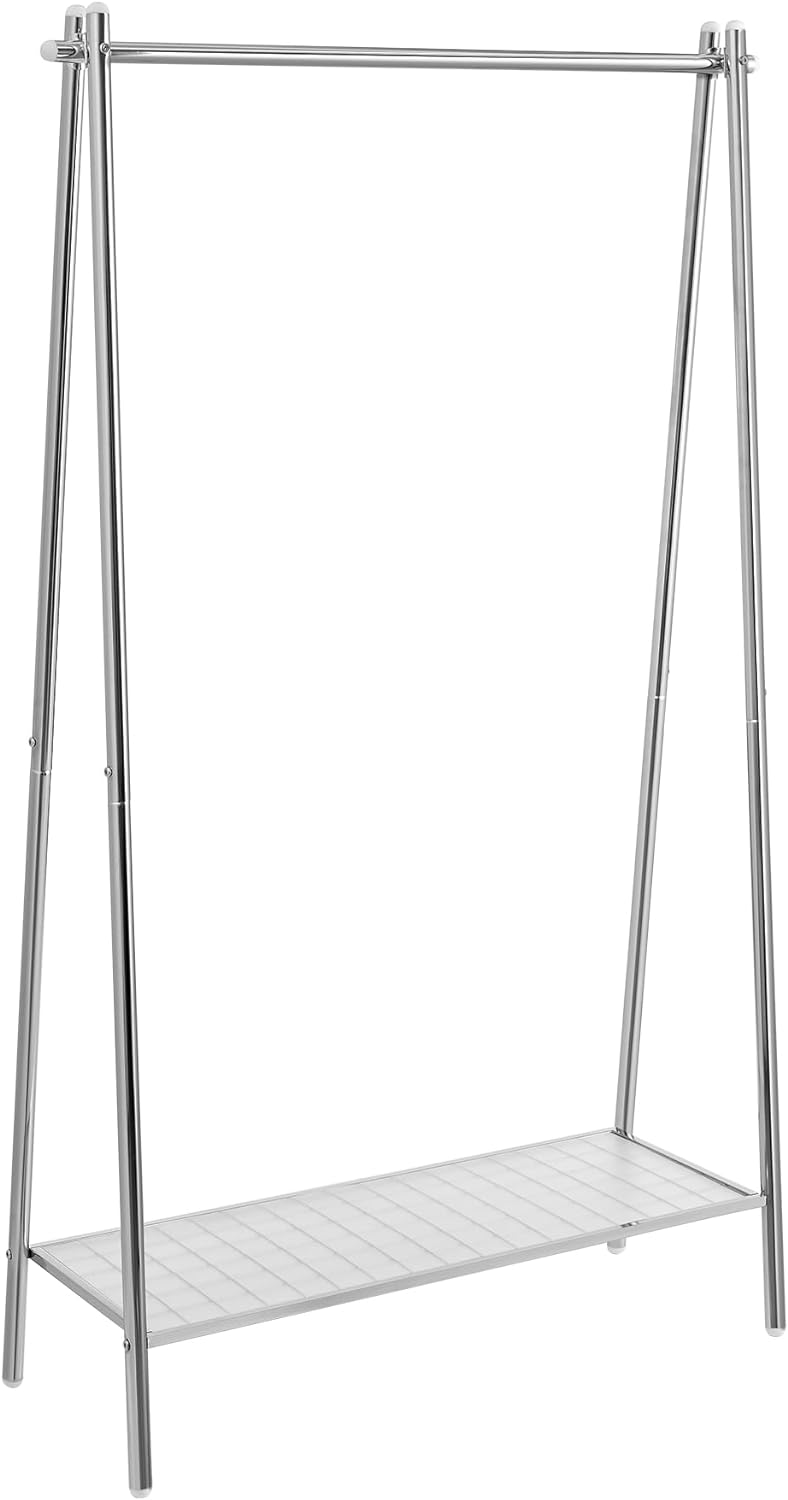 Kledingrek | 33,5 x 92,5 x 153 cm | Zilver
