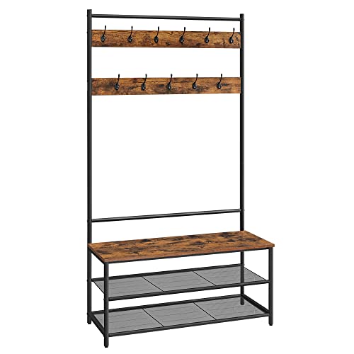 Hoppa! Kapstok | Industrieel ontwerp | Vintage bruin-zwart 100×40×180 cm