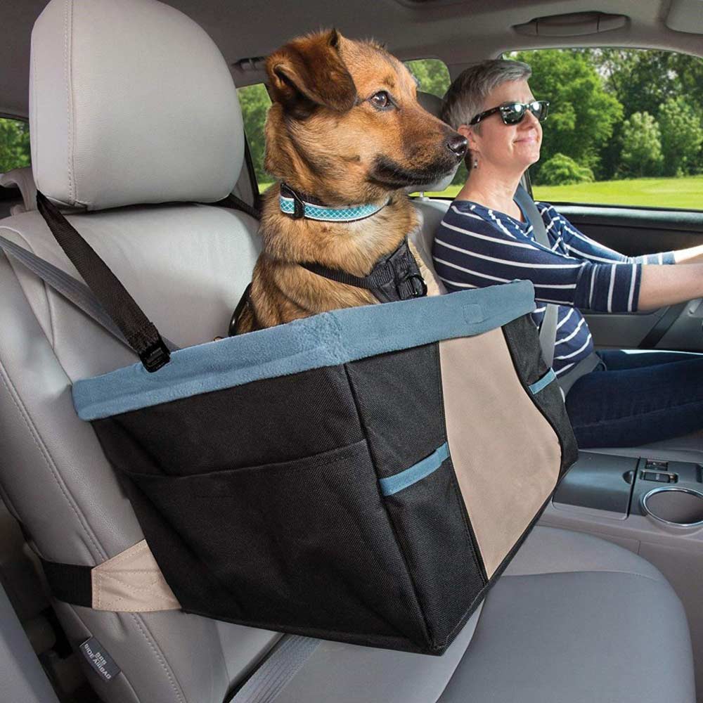Kurgo | Rover Booster-autostoel | Verhoogd autostoeltje voor honden tot 13,5 kg