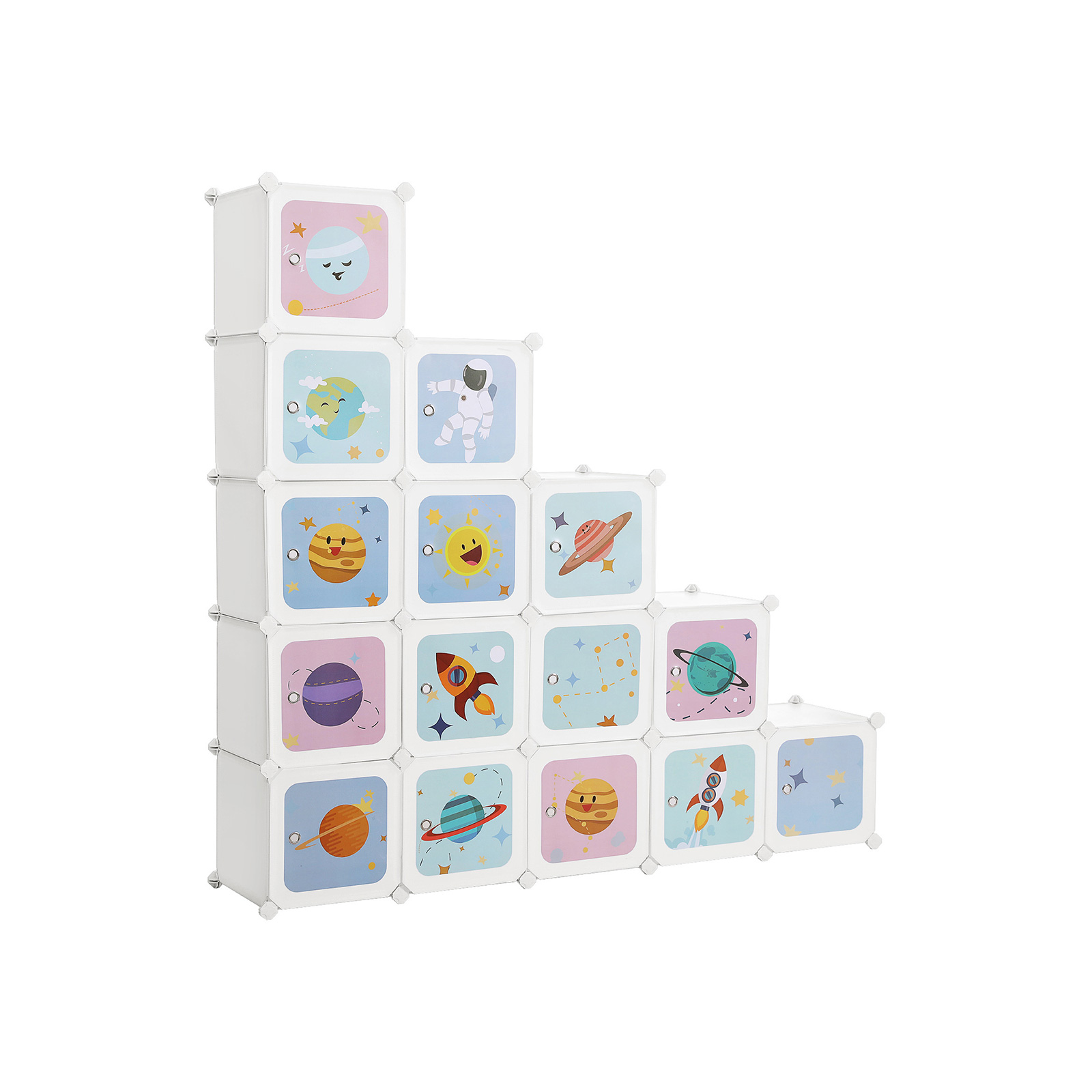 Cube opbergsysteem met 15 vakken | voor kinderen | wit