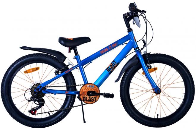 NERF | Kinderfiets | Jongens - 20 inch - satijnblauw - 6 versnellingen