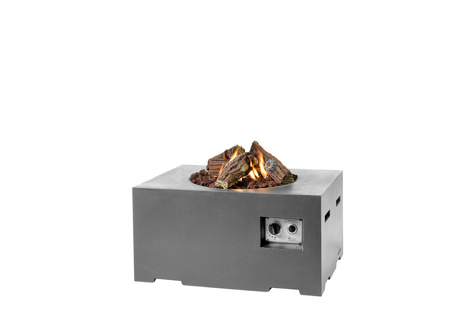 Happy Cocooning | Rechthoekige Vuurtafel | Antraciet | 12 kW Branders