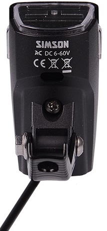 Simson | E-bike-voorvorkkoplamp | 25 lux – geschikt voor 6–60 volt