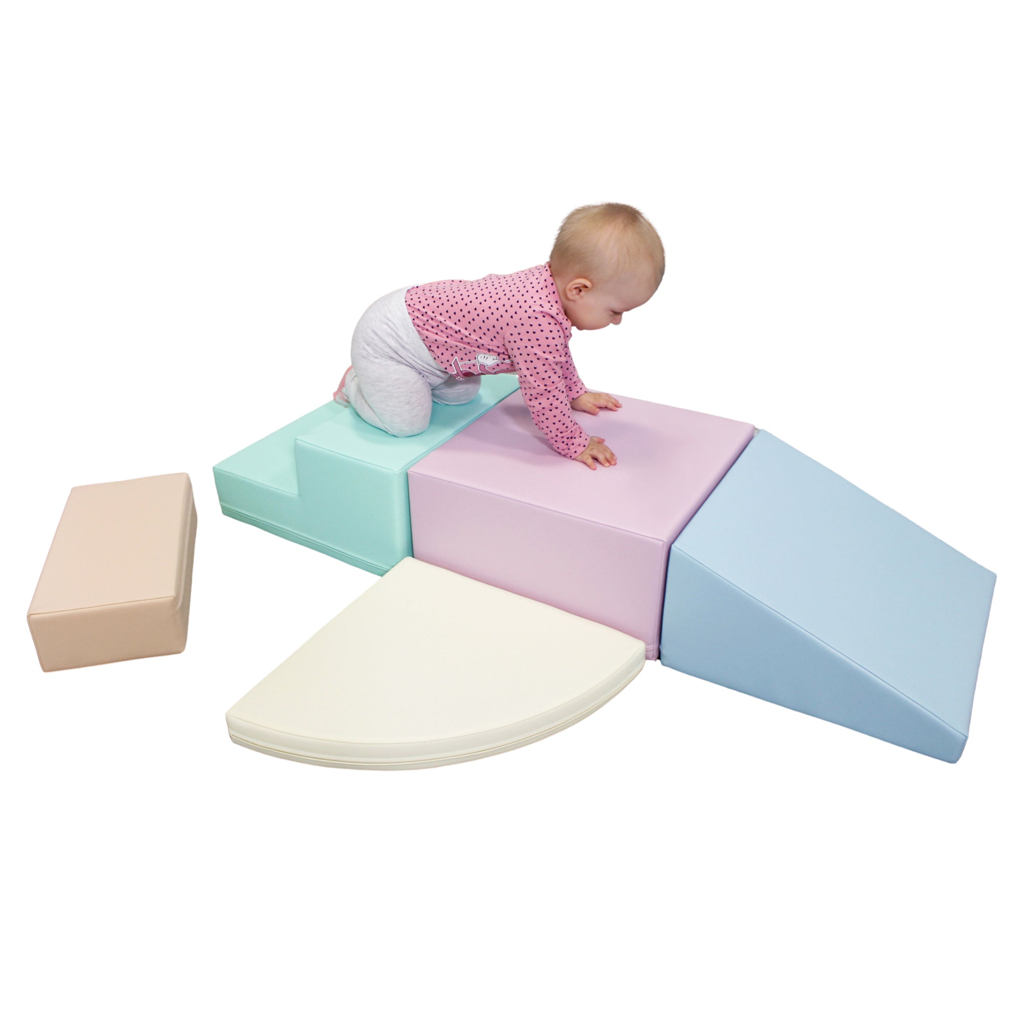 IGLU | Foamblokset voor zacht spelen | Hoekklimmer | Wit