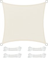 Hoppa! | Zonnescherm 4x4 m | PES polyester, 93% UV-blok, beige